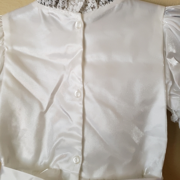 Vintage Lydia Pageant Satin Lace Ruffle Frilly Dress Size: 6 Made in USA - Picture 7 of 12